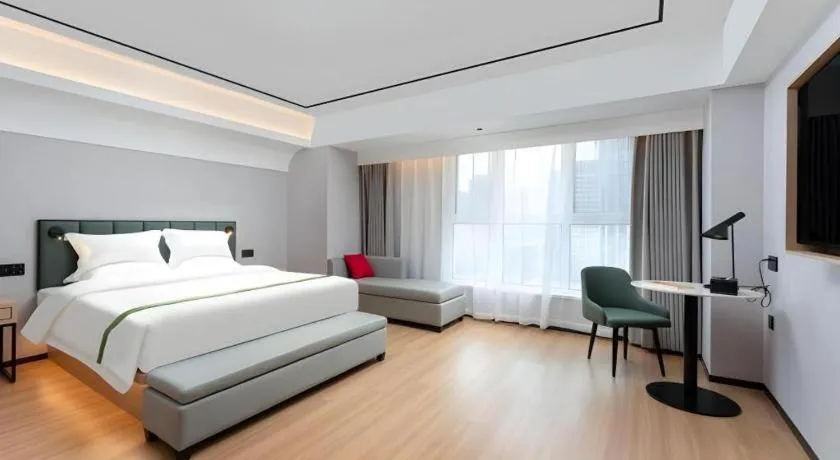 Bed in GreenTree Inn Jinan West Station Exhibition Center