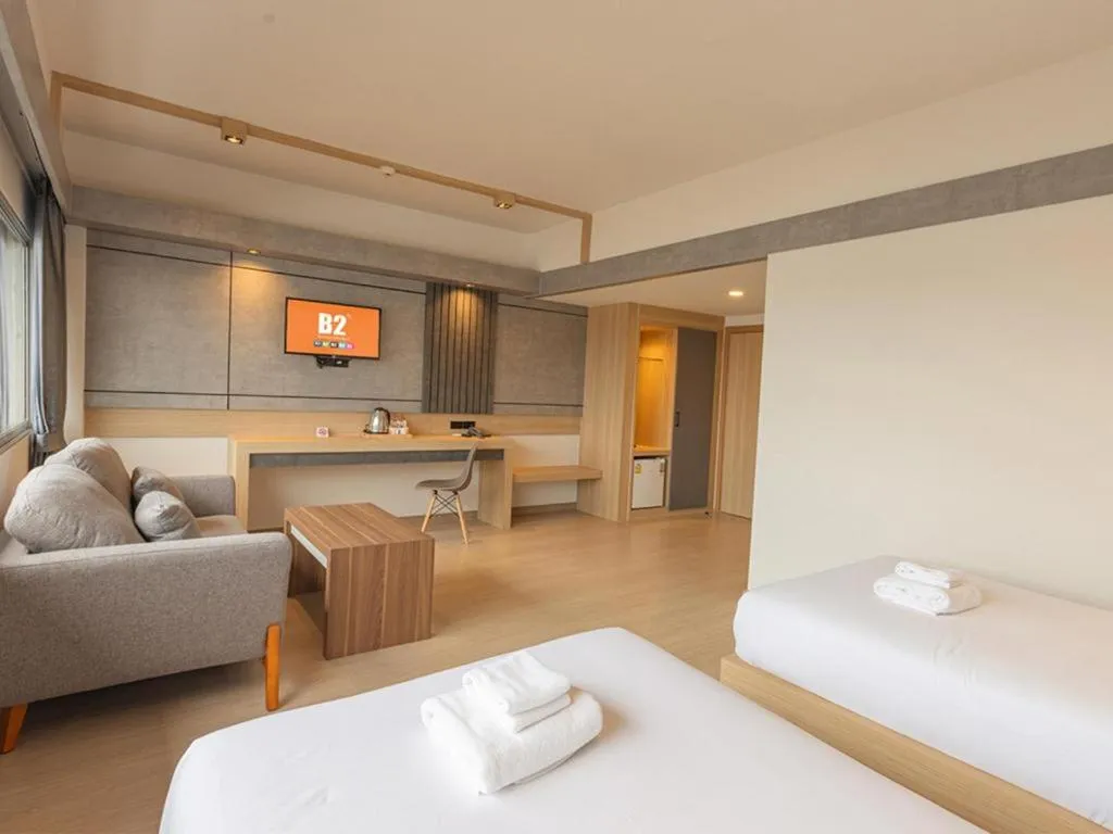 Bed in B2 Surat Thani Boutique & Budget Hotel