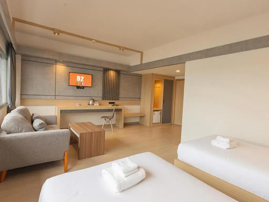 Bed in B2 Surat Thani Boutique & Budget Hotel Bed in B2 Surat Thani Boutique & Budget Hotel