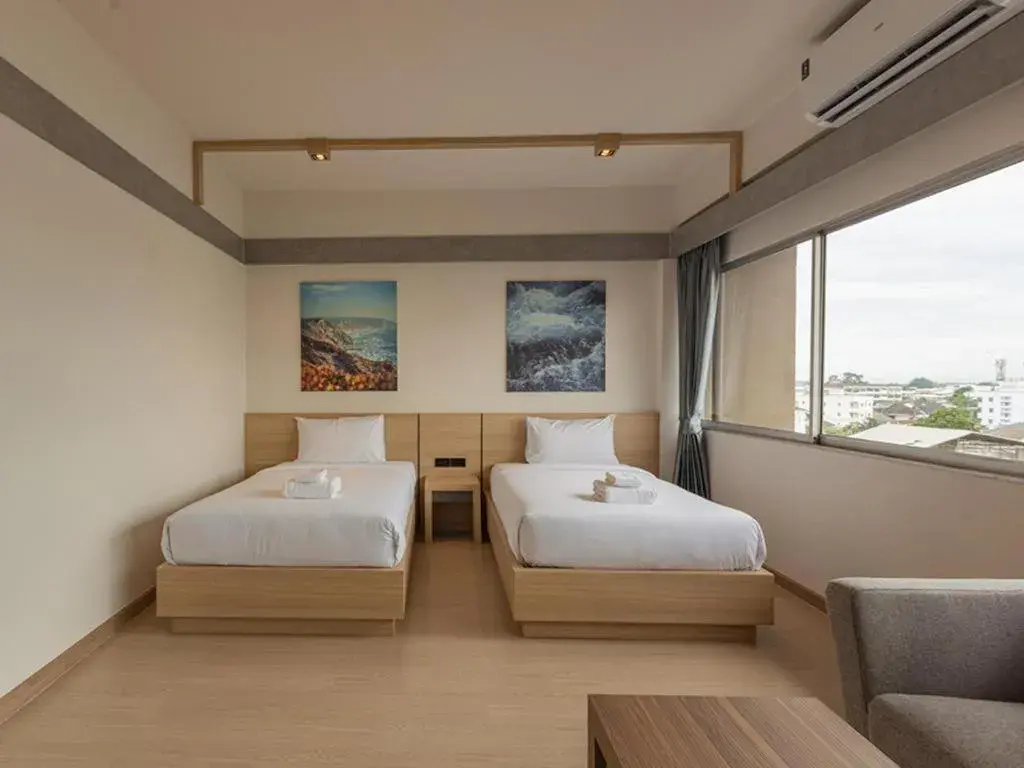 Bed in B2 Surat Thani Boutique & Budget Hotel Bed in B2 Surat Thani Boutique & Budget Hotel