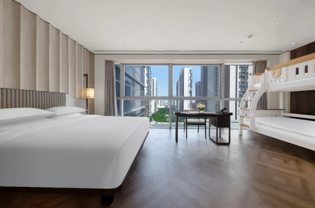 Bed in Mumian Rizhao Hotel