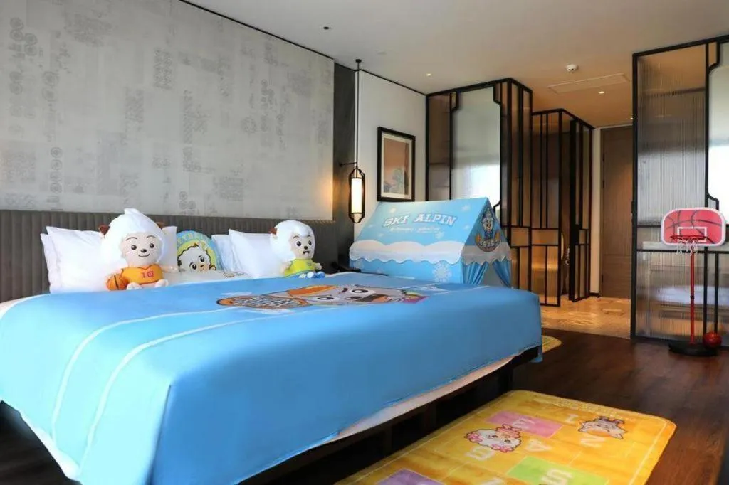 Bed in Mumian Rizhao Hotel