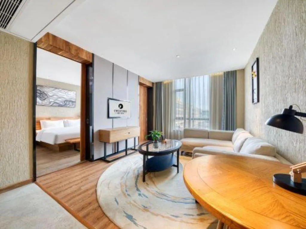 Bed in Yiqi Ecological Art Hotel Hangzhou Xixi Wetland Park Branch