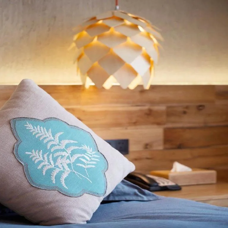 Bed in Yiqi Ecological Art Hotel Hangzhou Xixi Wetland Park Branch