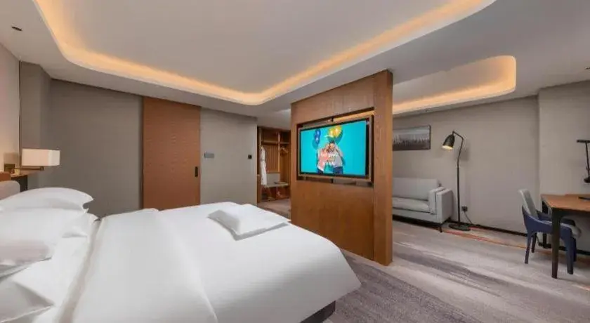 Bed in Park Inn Guangzhou Railway Station Yuexiu International Convention Center Bed in Park Inn Guangzhou Railway Station Yuexiu International Convention Center