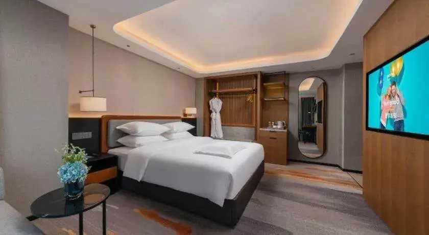 Bed in Park Inn Guangzhou Railway Station Yuexiu International Convention Center Bed in Park Inn Guangzhou Railway Station Yuexiu International Convention Center
