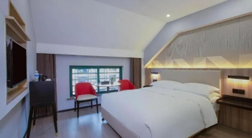 Bed in Borrman Hotel Jinhua Yiwu International Trade Mall
