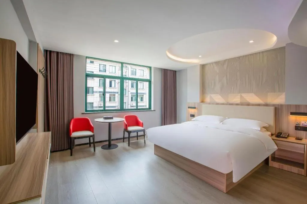 Bed in Borrman Hotel Jinhua Yiwu International Trade Mall