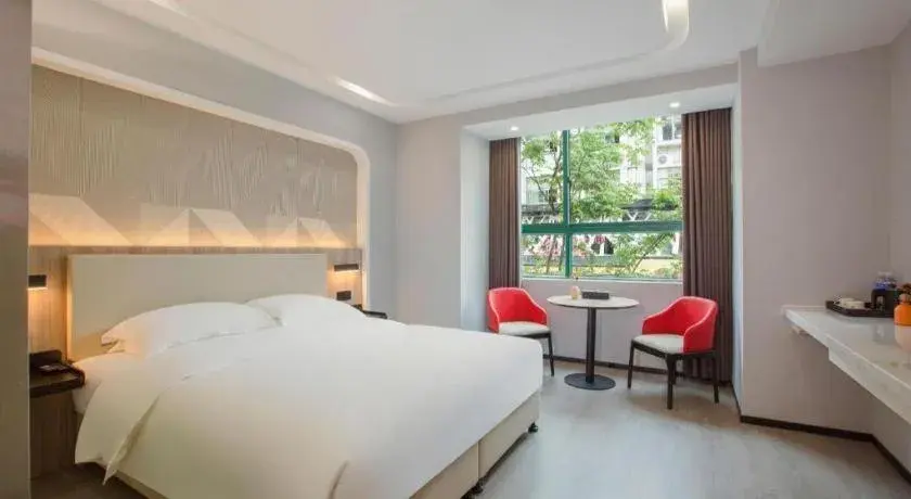 Bed in Borrman Hotel Jinhua Yiwu International Trade Mall Bed in Borrman Hotel Jinhua Yiwu International Trade Mall