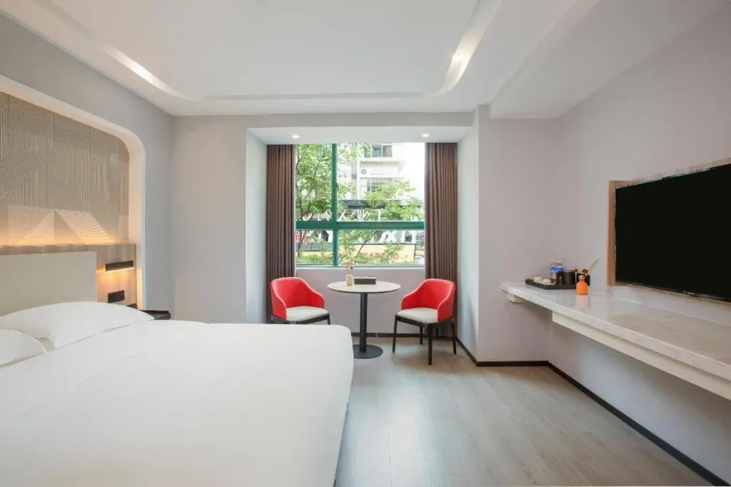 Bed in Borrman Hotel Jinhua Yiwu International Trade Mall