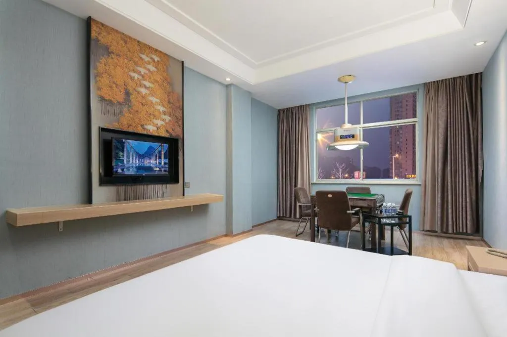 Bed in Borrman Hotel Changsha Yueliang Dao Guanziling Metro Station