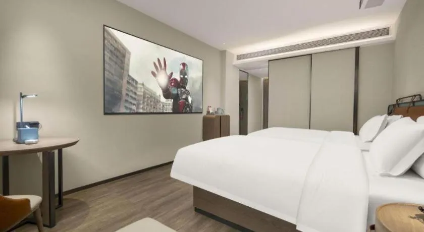 Bed in Echarm Hotel Changsha Huanghua Airport