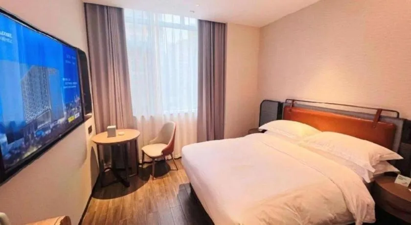 Bed in Echarm Hotel Changsha Huanghua Airport