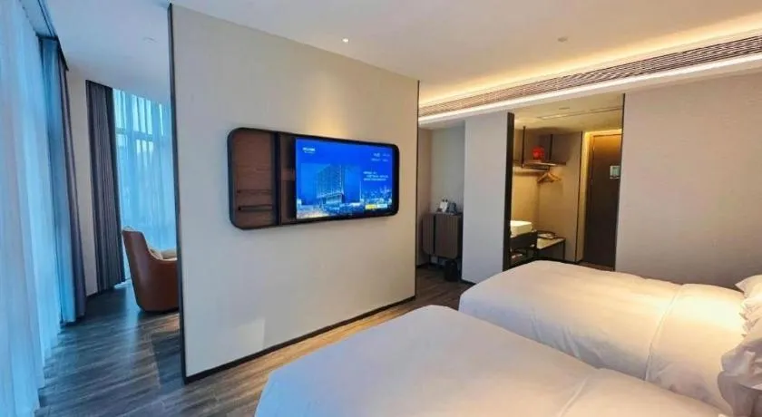 Bed in Echarm Hotel Changsha Huanghua Airport