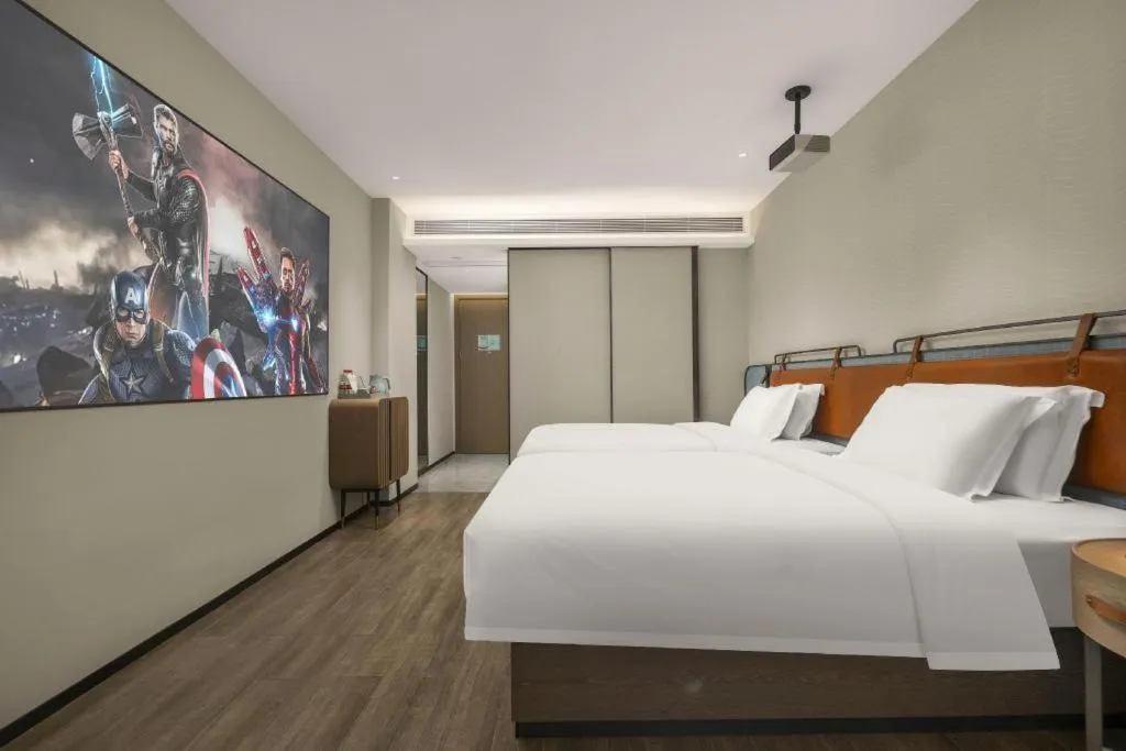Bed in Echarm Hotel Changsha Huanghua Airport