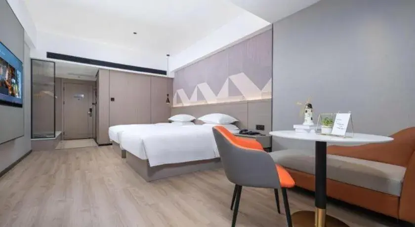 Bed in Borrman Hotel Yongzhou Lingling Ancient Town Government Bed in Borrman Hotel Yongzhou Lingling Ancient Town Government