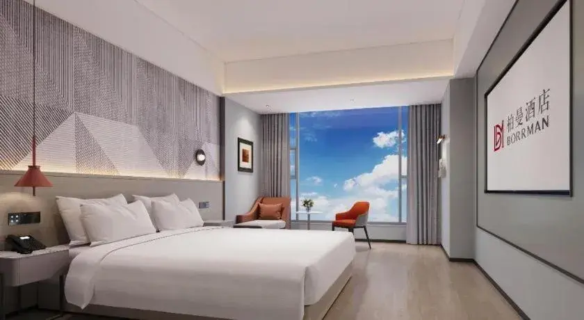 Bed in Borrman Hotel Yongzhou Lingling Ancient Town Government Bed in Borrman Hotel Yongzhou Lingling Ancient Town Government