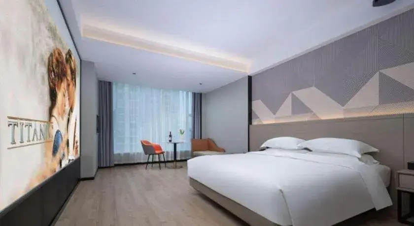 Bed in Borrman Hotel Yongzhou Lingling Ancient Town Government Bed in Borrman Hotel Yongzhou Lingling Ancient Town Government