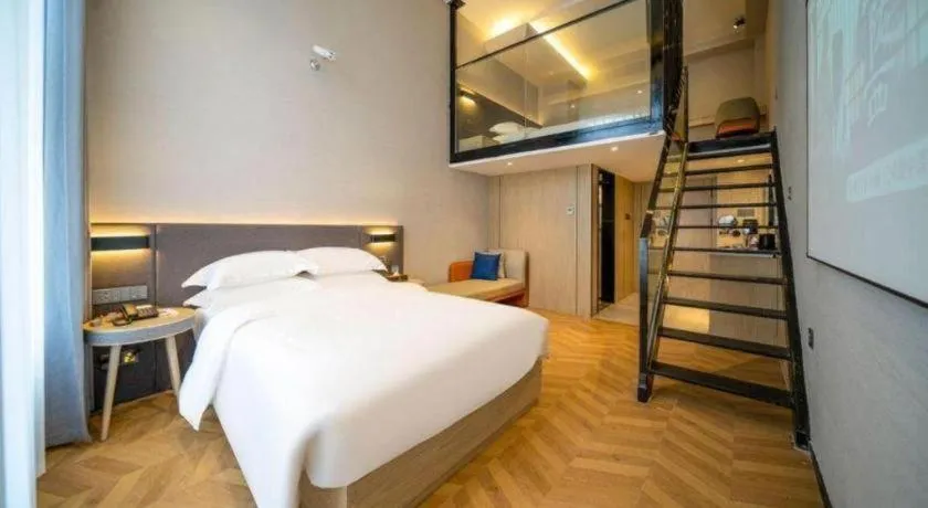 Bed in Borrman Hotel Zhangzhou Baolong Plaza