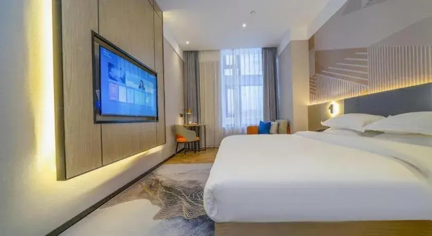 Bed in Borrman Hotel Zhangzhou Baolong Plaza Bed in Borrman Hotel Zhangzhou Baolong Plaza