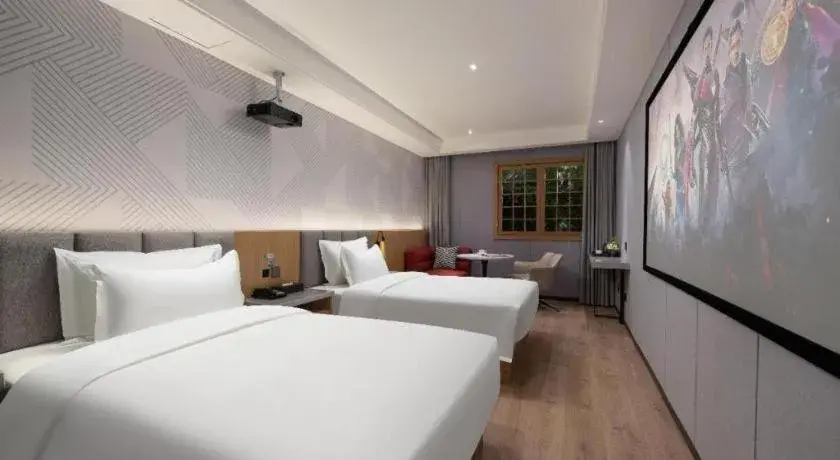 Bed in Borrman Hotel Beijing Guomao Jinsong Metro Station Bed in Borrman Hotel Beijing Guomao Jinsong Metro Station