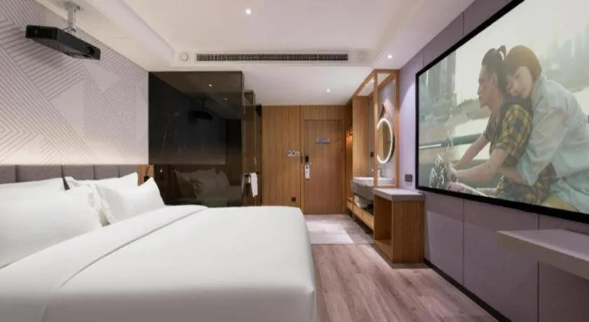 Bed in Borrman Hotel Beijing Guomao Jinsong Metro Station