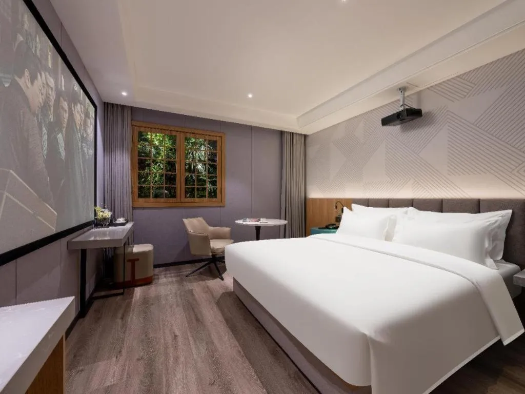 Bed in Borrman Hotel Beijing Guomao Jinsong Metro Station