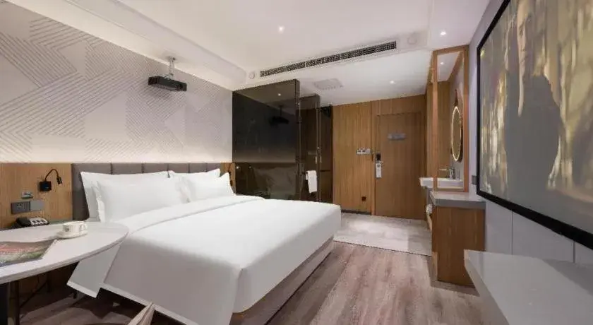 Bed in Borrman Hotel Beijing Guomao Jinsong Metro Station Bed in Borrman Hotel Beijing Guomao Jinsong Metro Station