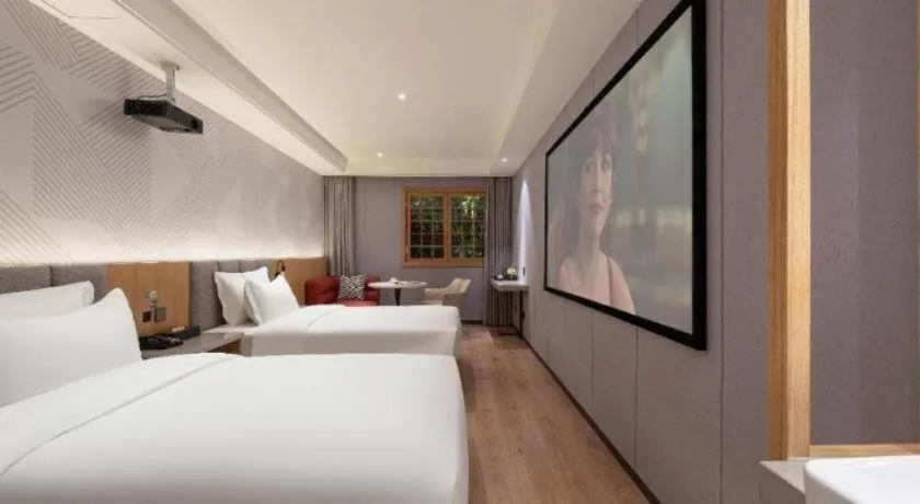 Bed in Borrman Hotel Beijing Guomao Jinsong Metro Station