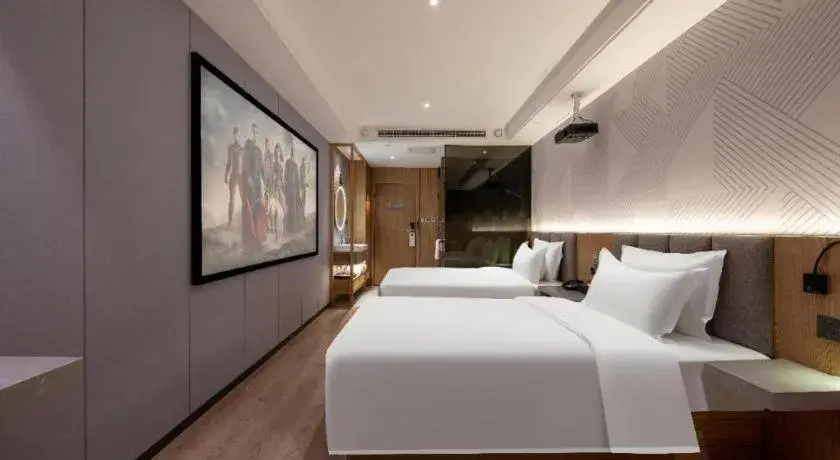 Bed in Borrman Hotel Beijing Guomao Jinsong Metro Station Bed in Borrman Hotel Beijing Guomao Jinsong Metro Station