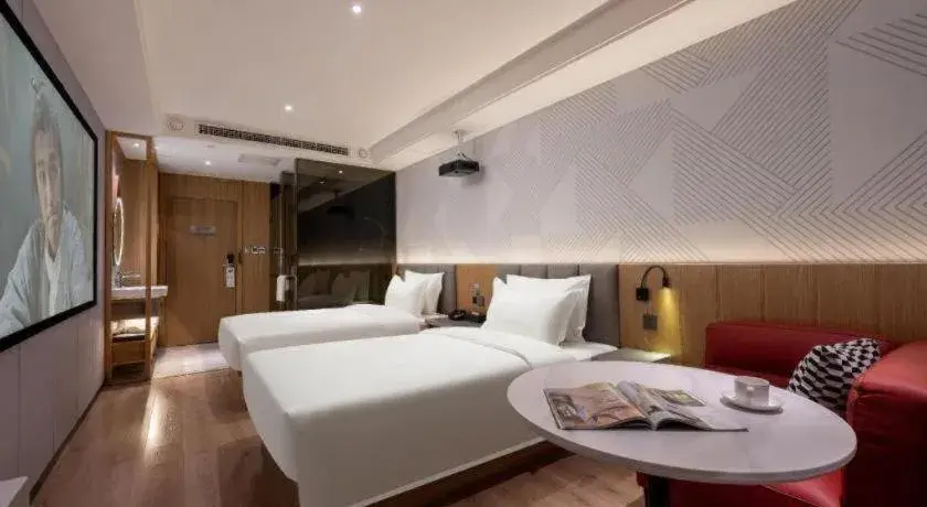 Bed in Borrman Hotel Beijing Guomao Jinsong Metro Station Bed in Borrman Hotel Beijing Guomao Jinsong Metro Station