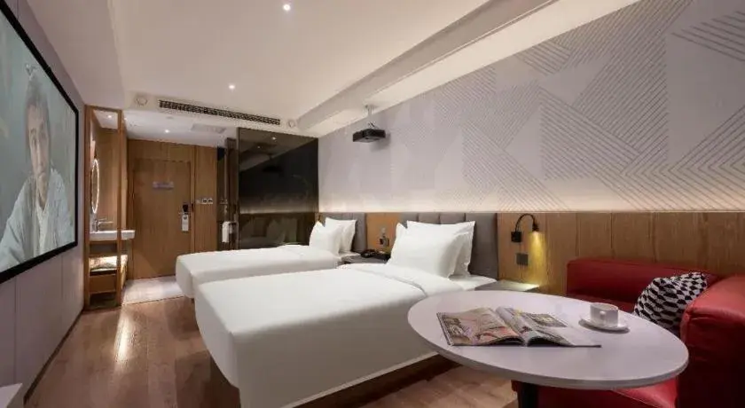 Bed in Borrman Hotel Beijing Guomao Jinsong Metro Station Bed in Borrman Hotel Beijing Guomao Jinsong Metro Station