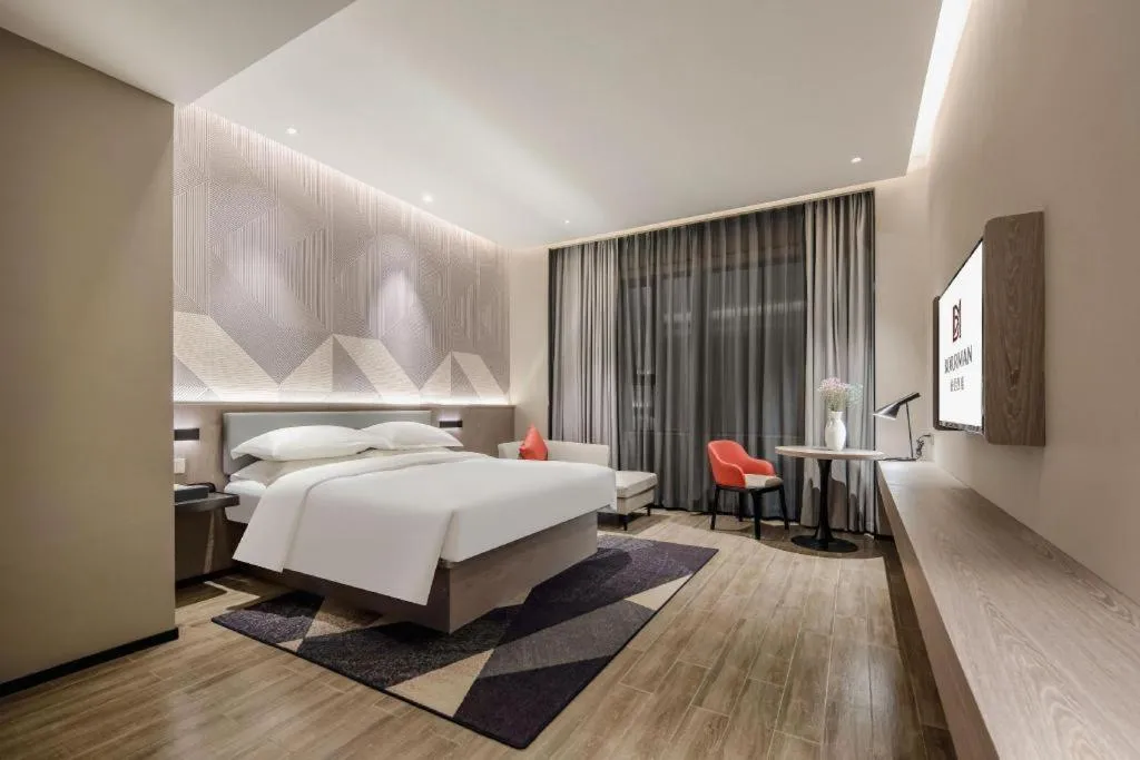 Bed in Borrman Hotel Fangchenggang Shangsi Zhonghua Road