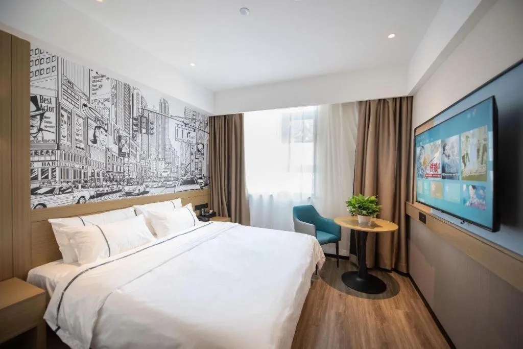 Bed in City Comfort Inn Ezhou Wuyue Plaza