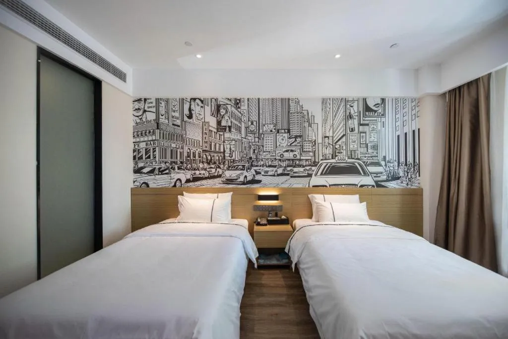 Bed in City Comfort Inn Ezhou Wuyue Plaza