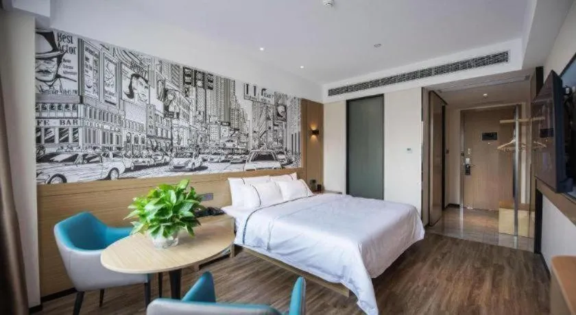 Bed in City Comfort Inn Ezhou Wuyue Plaza