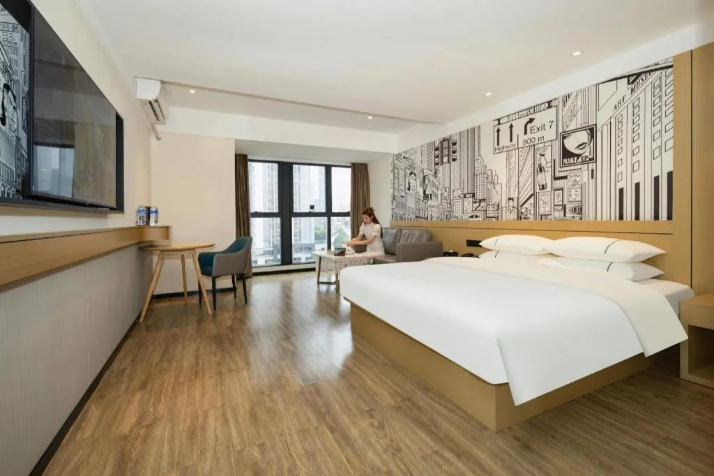 Bed in City Comfort Inn Nanning Puluowangsi