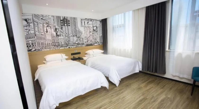 Bed in City Comfort Inn Yichang Zigui Three Gorges Dam Binhu