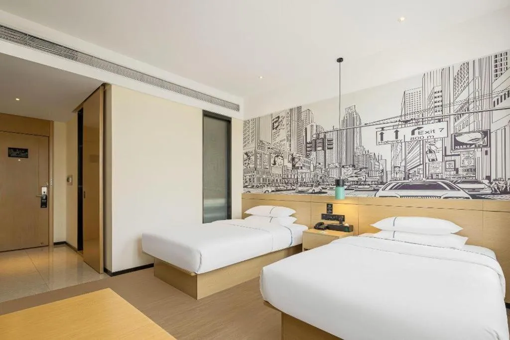 Bed in City Comfort Inn Yichang Zigui Three Gorges Dam Binhu