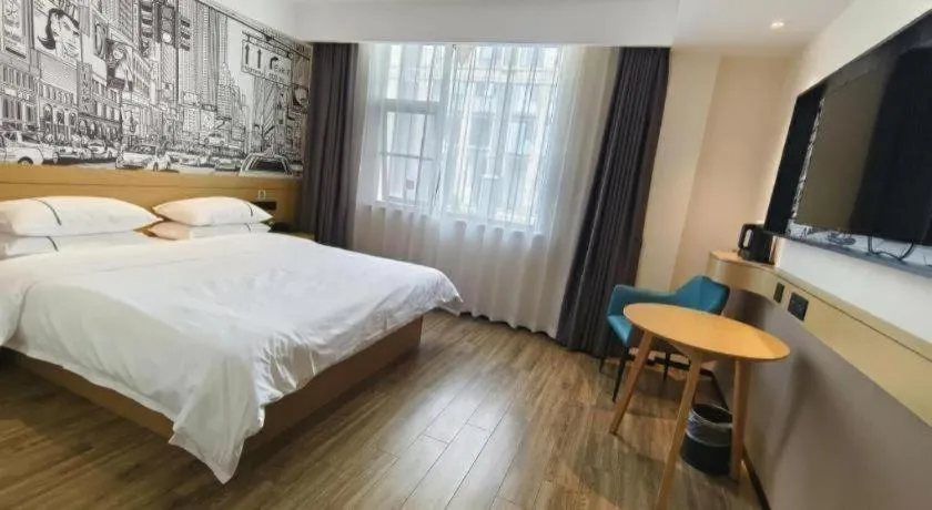 Bed in City Comfort Inn Yichang Zigui Three Gorges Dam Binhu