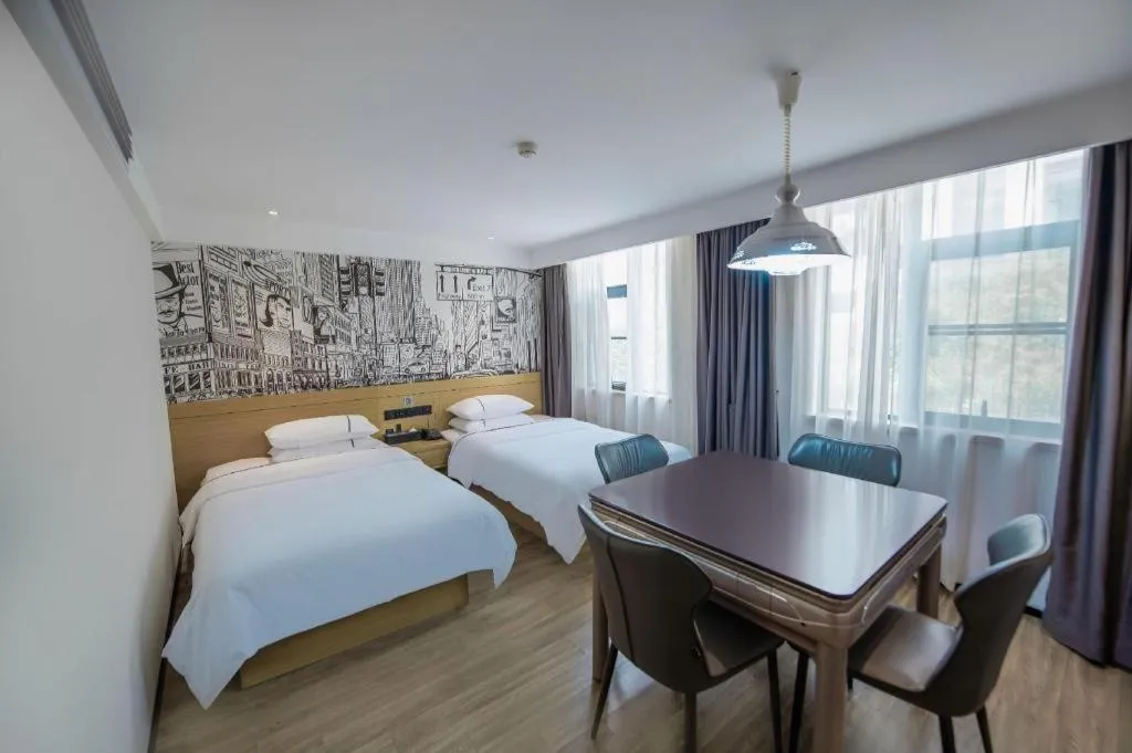 Bed in City Comfort Inn Yichang Zigui Three Gorges Dam Binhu