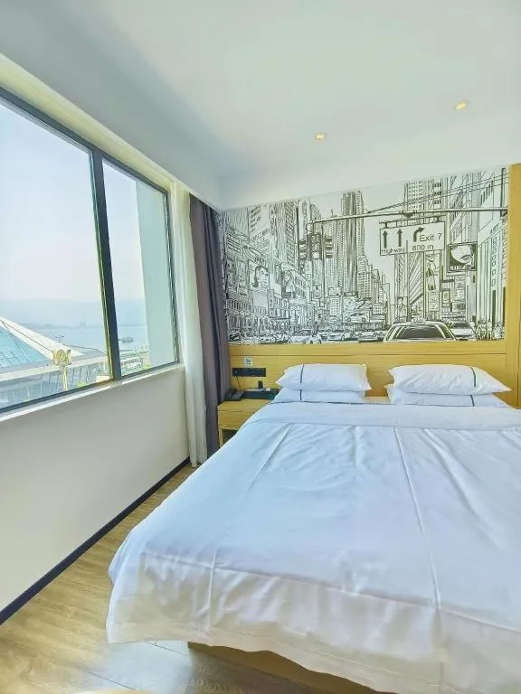 Bed in City Comfort Inn Yichang Zigui Three Gorges Dam Binhu