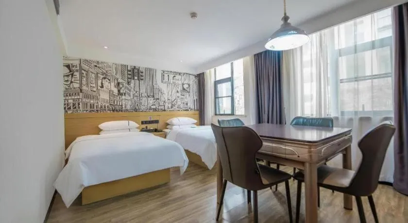 Bed in City Comfort Inn Yichang Zigui Three Gorges Dam Binhu