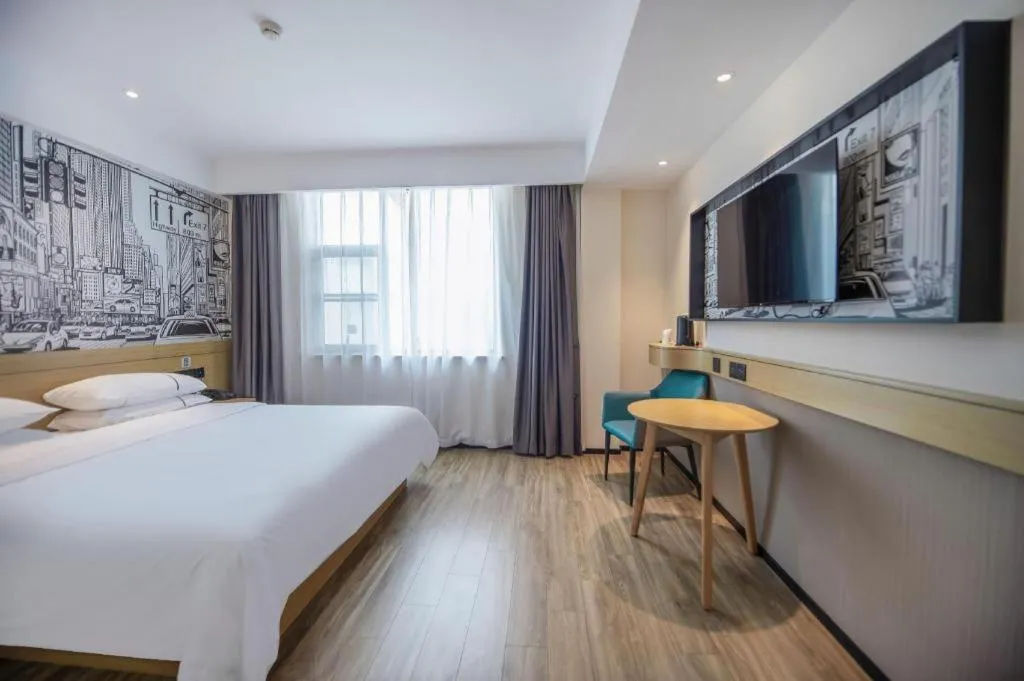 Bed in City Comfort Inn Yichang Zigui Three Gorges Dam Binhu