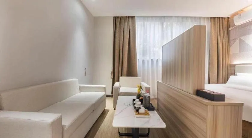 Bed in Borrman Hotel Suzhou Wujiang Zhongshan North Road Pedestrian Street