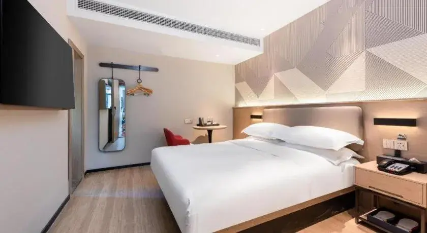 Bed in Borrman Hotel Wuhan First Hospital Hanzheng Street Metro Station Bed in Borrman Hotel Wuhan First Hospital Hanzheng Street Metro Station