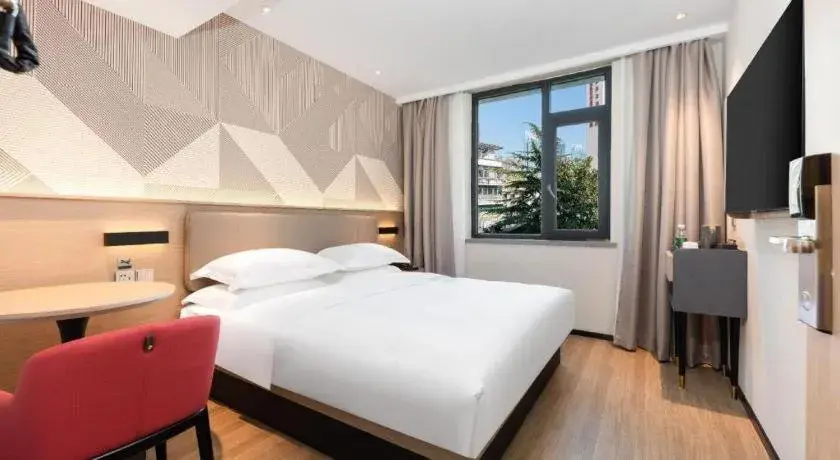 Bed in Borrman Hotel Wuhan First Hospital Hanzheng Street Metro Station Bed in Borrman Hotel Wuhan First Hospital Hanzheng Street Metro Station