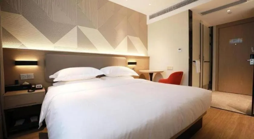 Bed in Borrman Hotel Wuhan First Hospital Hanzheng Street Metro Station