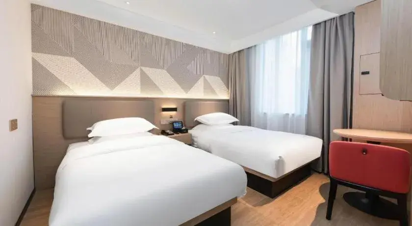 Bed in Borrman Hotel Wuhan First Hospital Hanzheng Street Metro Station Bed in Borrman Hotel Wuhan First Hospital Hanzheng Street Metro Station