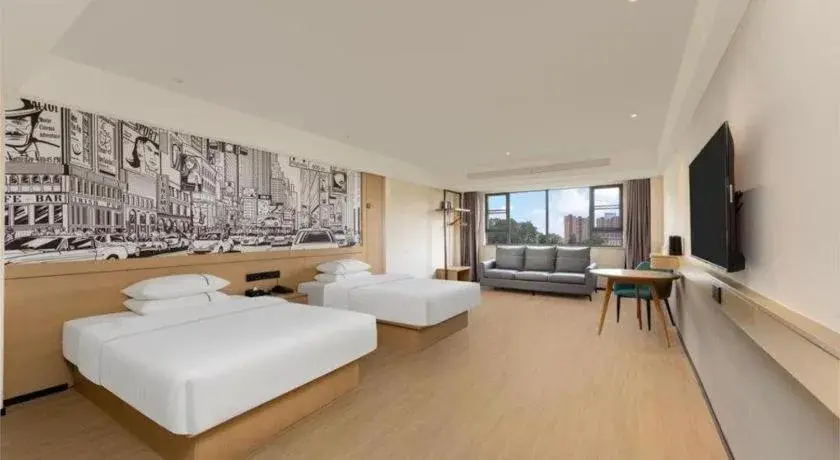 Bed in City Comfort Inn Hotel Wuhan Jiufeng Mountain Forest Park Bed in City Comfort Inn Hotel Wuhan Jiufeng Mountain Forest Park